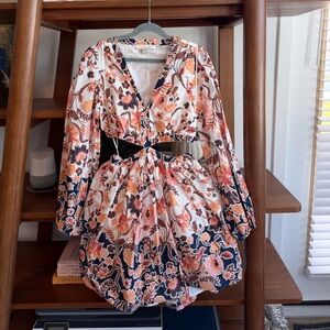 Chelsea & Violet Floral Wrap Dress with Belt size 2